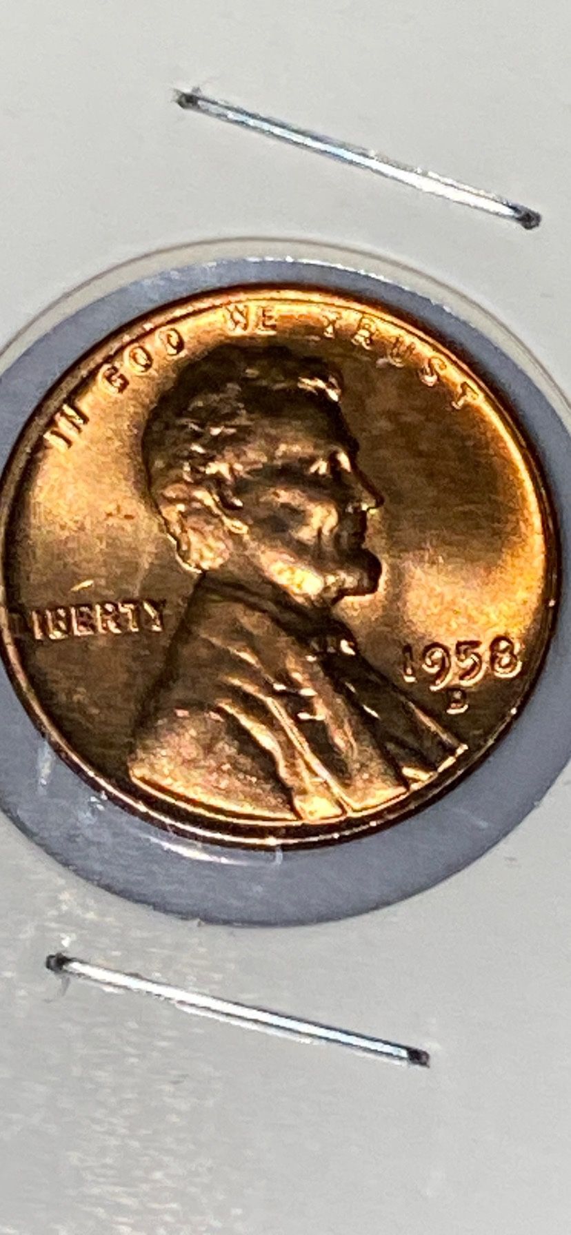 1958 D Wheat Penny RD uncirculated DDR