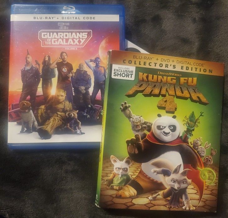 Kung-fu Panda 4 Collectors Edition + Guardians Of The Galaxy Vol.3 Blue-Ray