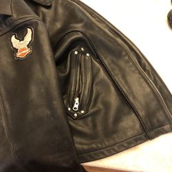 Genuine “ Harley Davison “ Black Leather Jacket 