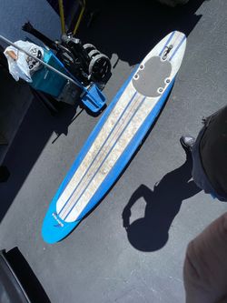 Soft top longboard surfboard 8 foot in pretty decent shape