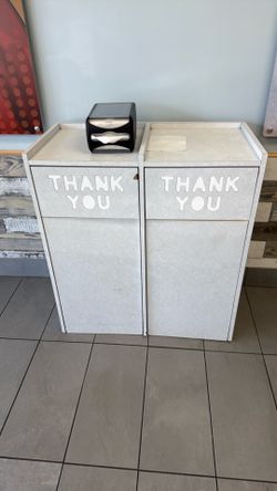 Double swing front garbage can