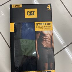 NWT CAT Men’s Stretch Boxer Briefs 4 Pairs Size XL