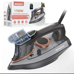 Ironday 1700W Clothes Steamer Handheld Wrinkle Remover Fast Heat