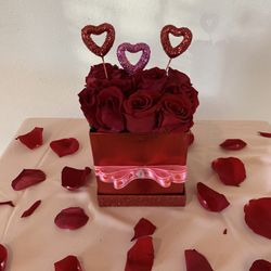 Valentine’s Floral Bouquet With Bear