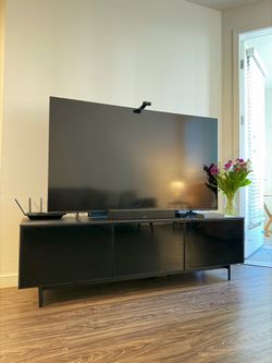 Modern Black TV Stand / Entertainment Center – Excellent Condition