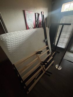 Queen bed and frame