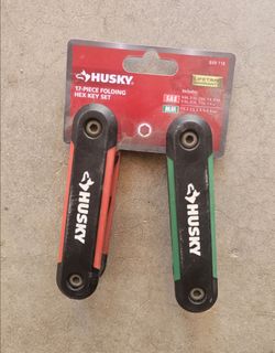 Metric folding hex keys set