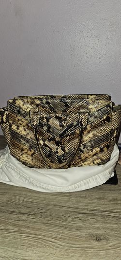Michael Kors Snake Leather Print Selma Medium Satchel Bag