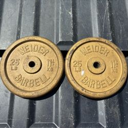 Standard 1” 25lb Weider Plates/Weights