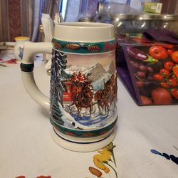 Budweiser Beer Stein 1993 Holiday Collection 