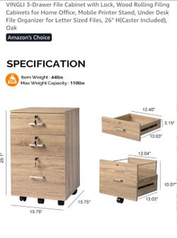 3 drawer filing cabinet