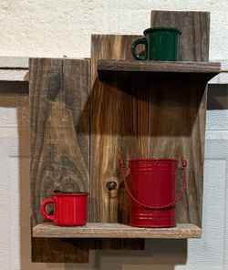 Small wooden wall shelf