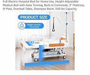 Fully Electric Bed 550 lb Capacity