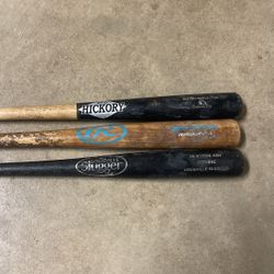 3  32’inch Wood Bats 