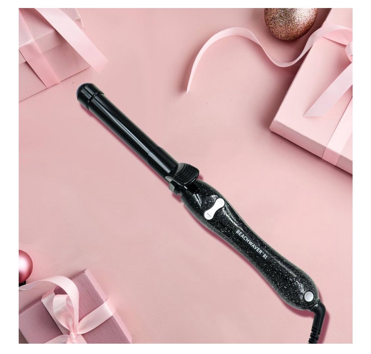 Beachwaver B1 Rotating Curling Iron in Black Glitter - Brand New!