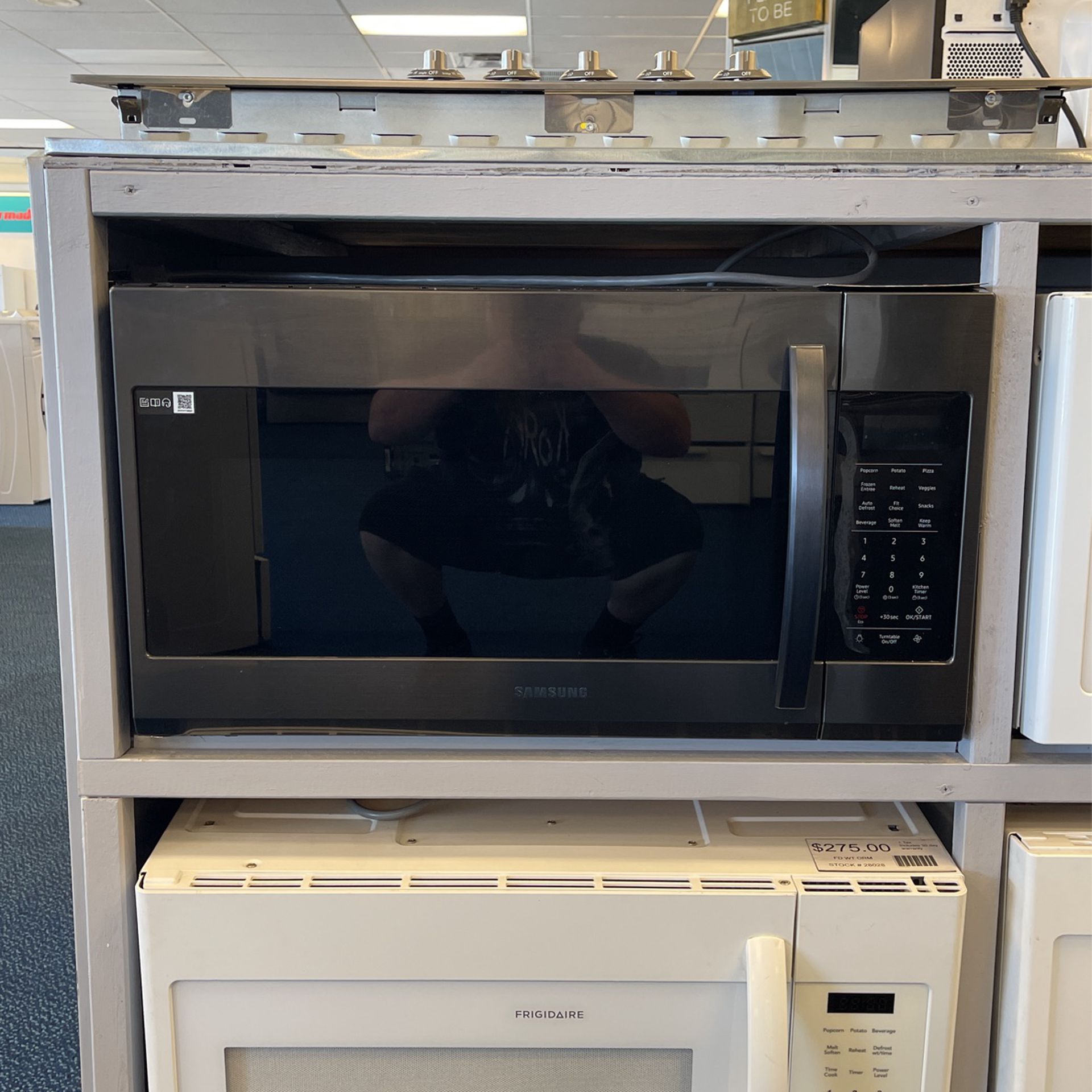 Black Stainless Steel Samsung Over The Range Microwave