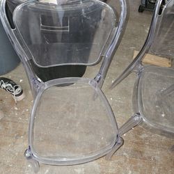 Transparent Ghost Style Dining Chairs (Set of 2)