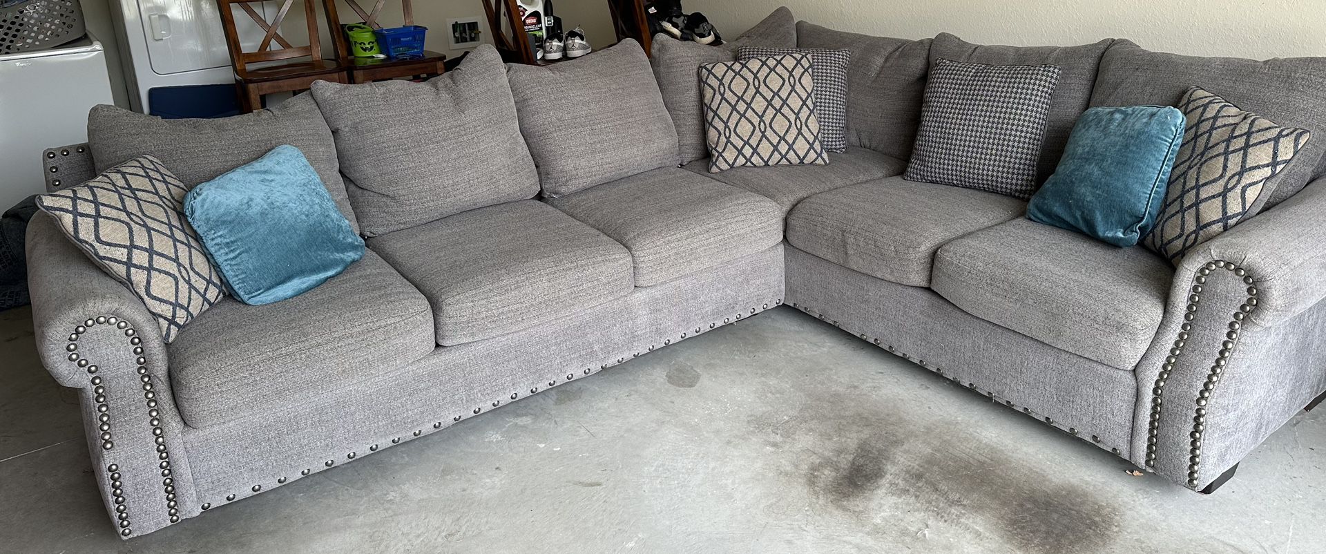 Gray 2 Piece Sectional Couch