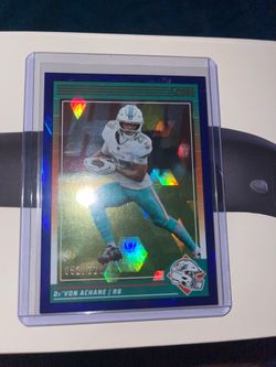 2024 Panini Score De’Von Achane #172 Blue Cubic /120 🐬 Miami Dolphins