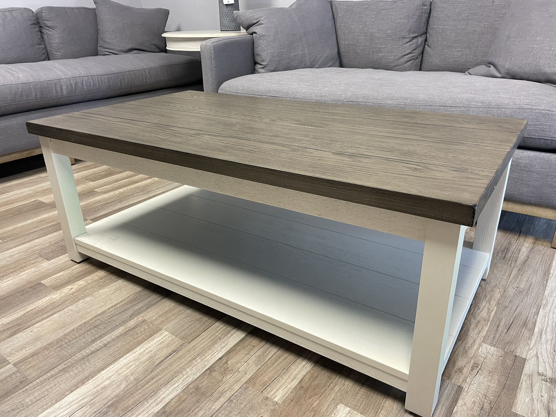 Farmhouse Coffee Table With Casters
