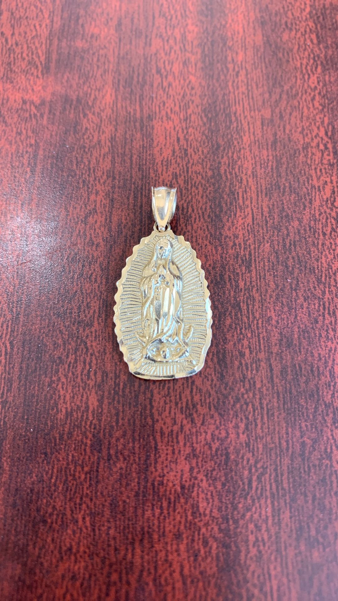Virgen De Guadalupe 14k Gold Pendant