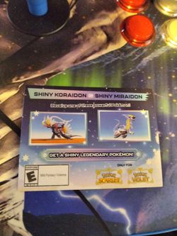 Nintendo switch Pokemon scarlet and violet code's