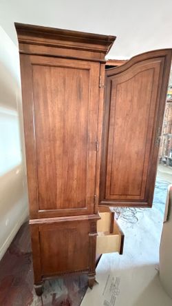 Solid Wood TV Armoire Entertainment Center