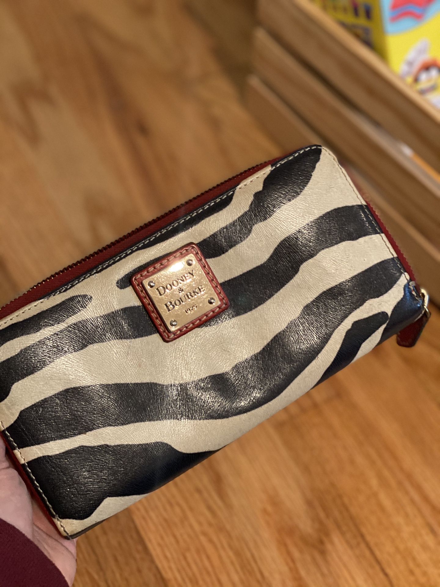 Leather Zebra Dooney and Bourke Wallet