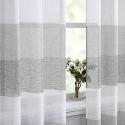 2 Sets of Farmhouse Sheer Curtains 