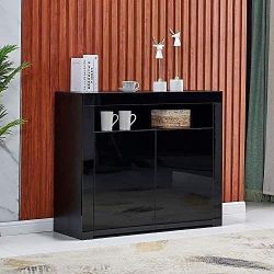 New LED Sideboard 2 Door Cabinet LED