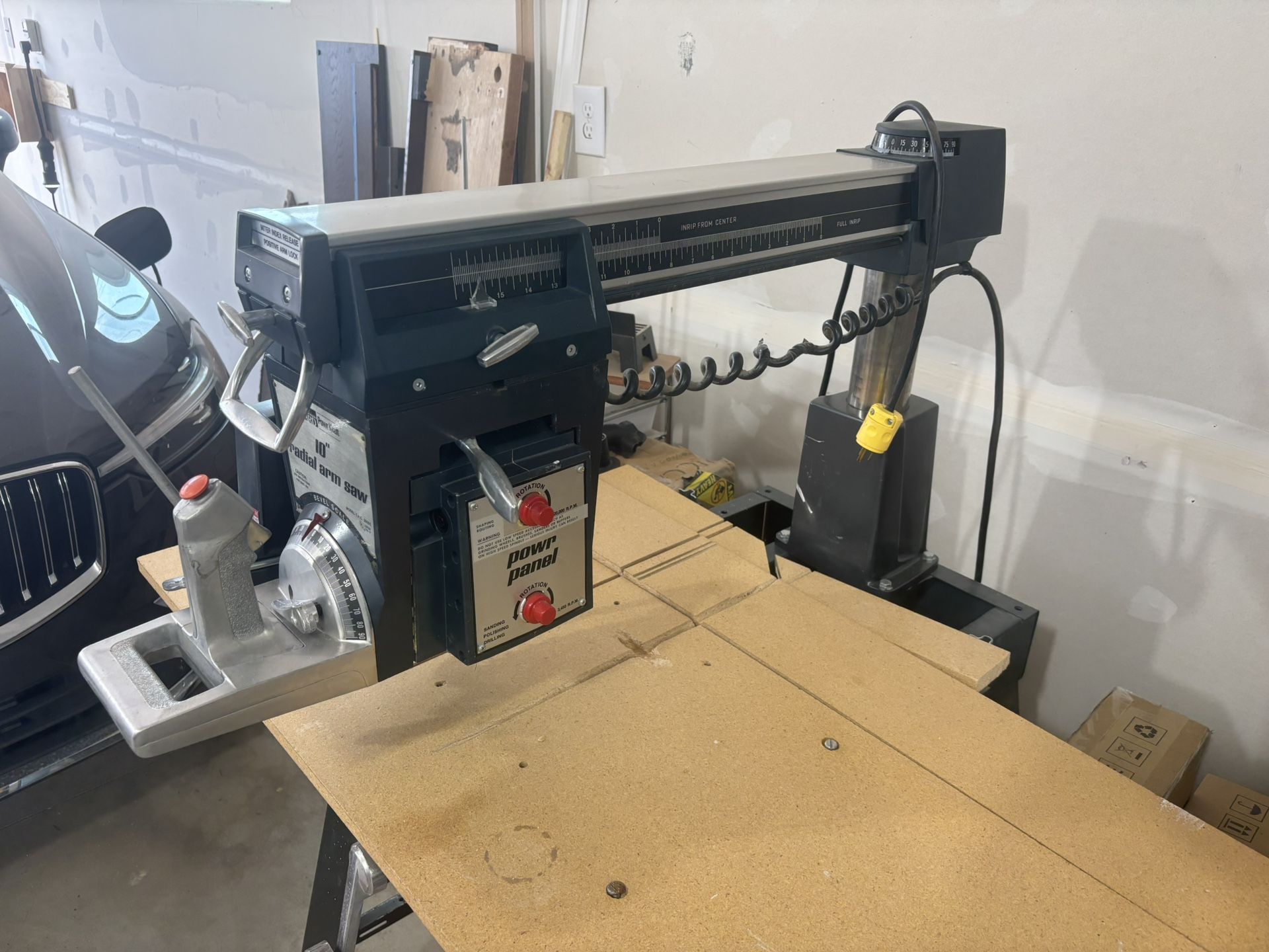 1966 Montgomery Ward POWR KRAFT 10” radial arm saw,