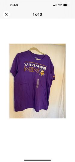 Nike Minnesota Vikings NFL Purple Standard Fit Men's T-Shirt Large