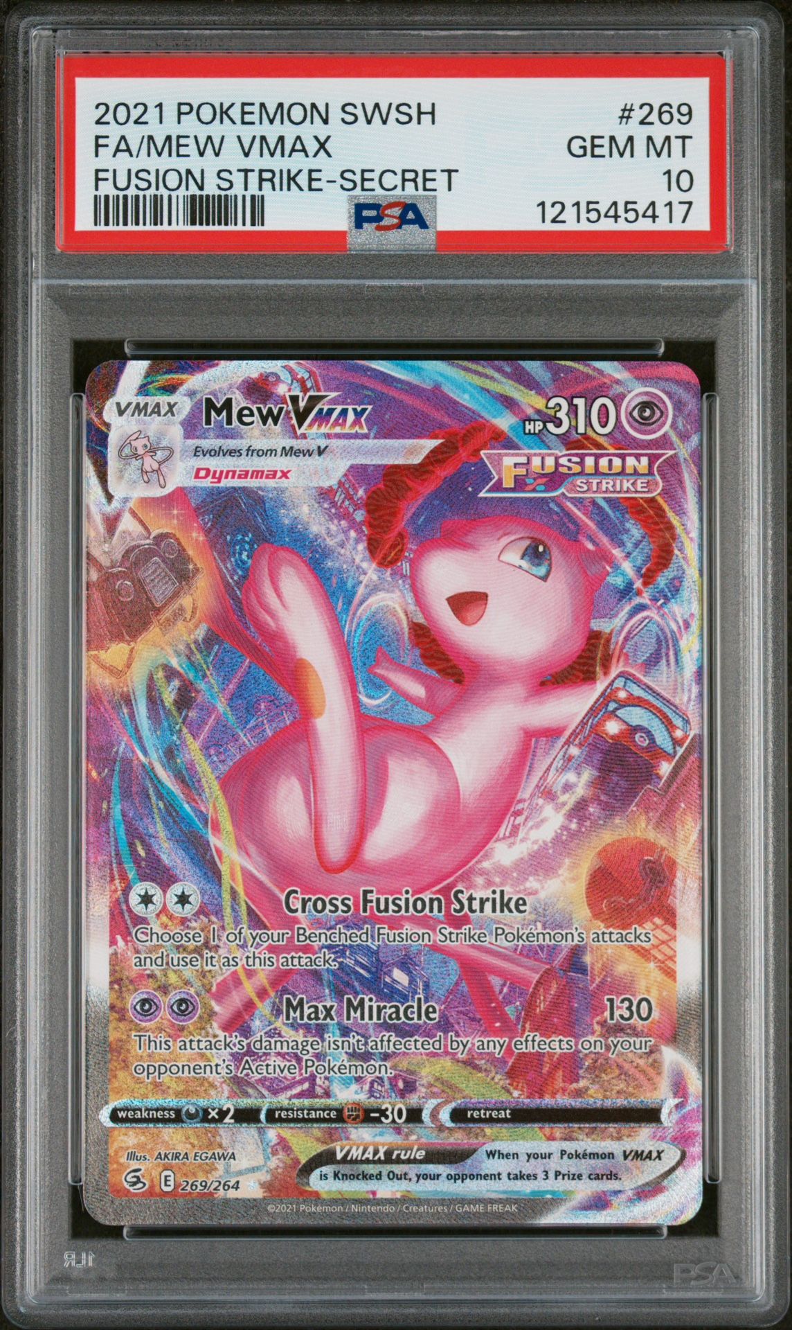 PSA 10 Mew VMAX #269 Pokemon Fusion Strike