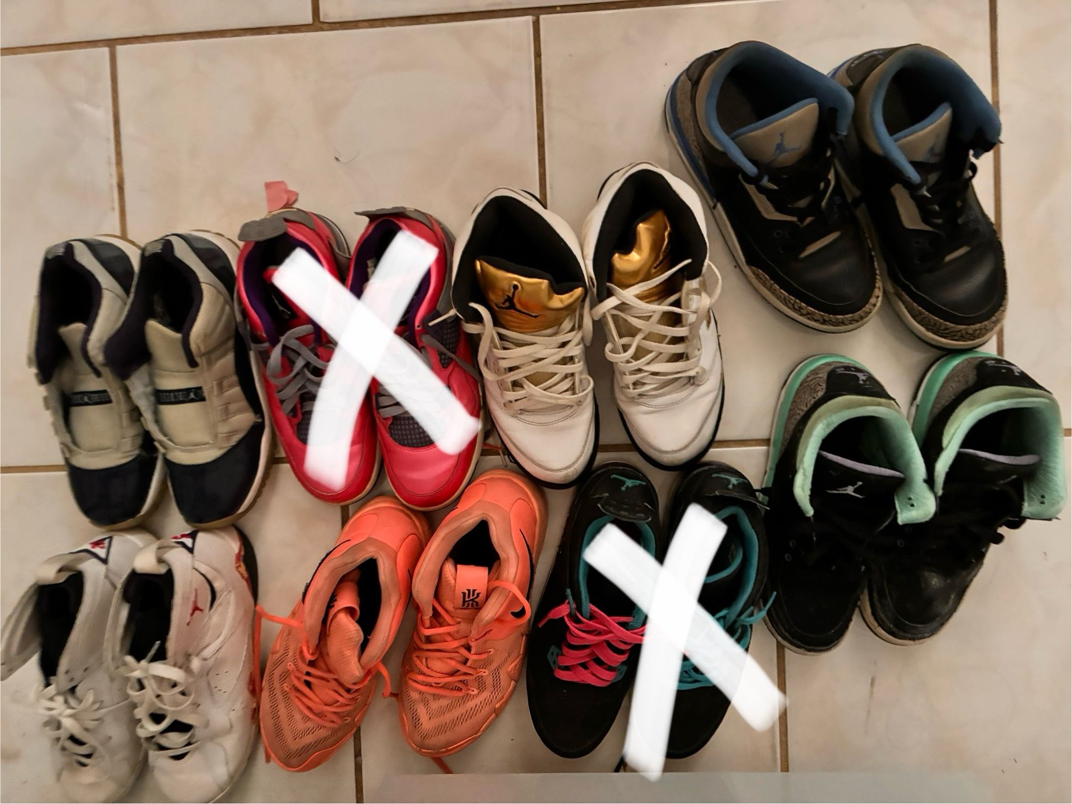 jordans + kyries for sale $60 and under