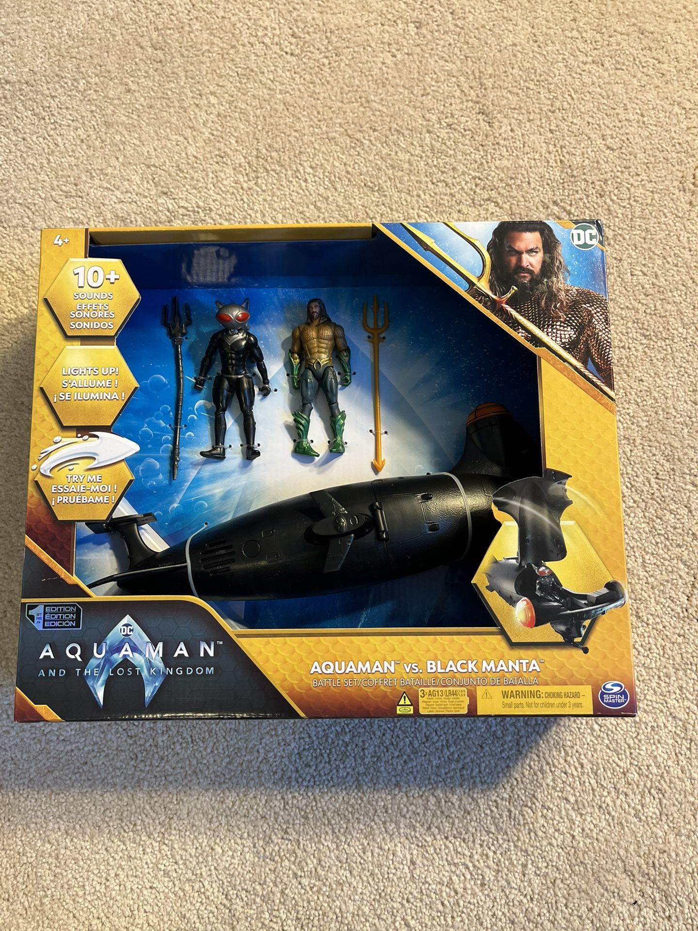 55-IMT DC Comics Action Figure Battle Set w/ Submarine AQUAMAN vs BLACK MANTA