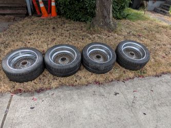 Set of 4 16-in  deepdish true spoke tires and rims