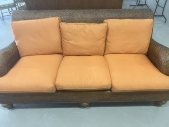 Rattan Sofa by Henry Link