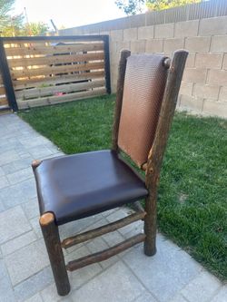 Handcrafted Rustic Log Dining Chair / Lodge Furniture