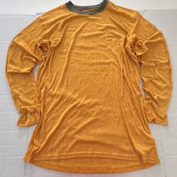 Pre Owned Excellent  Patagonia  Capilene Long Sleeve Thermal  Orange Yellow  Women Size XL