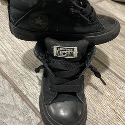 All Black Converse Toddler Boys 8c 