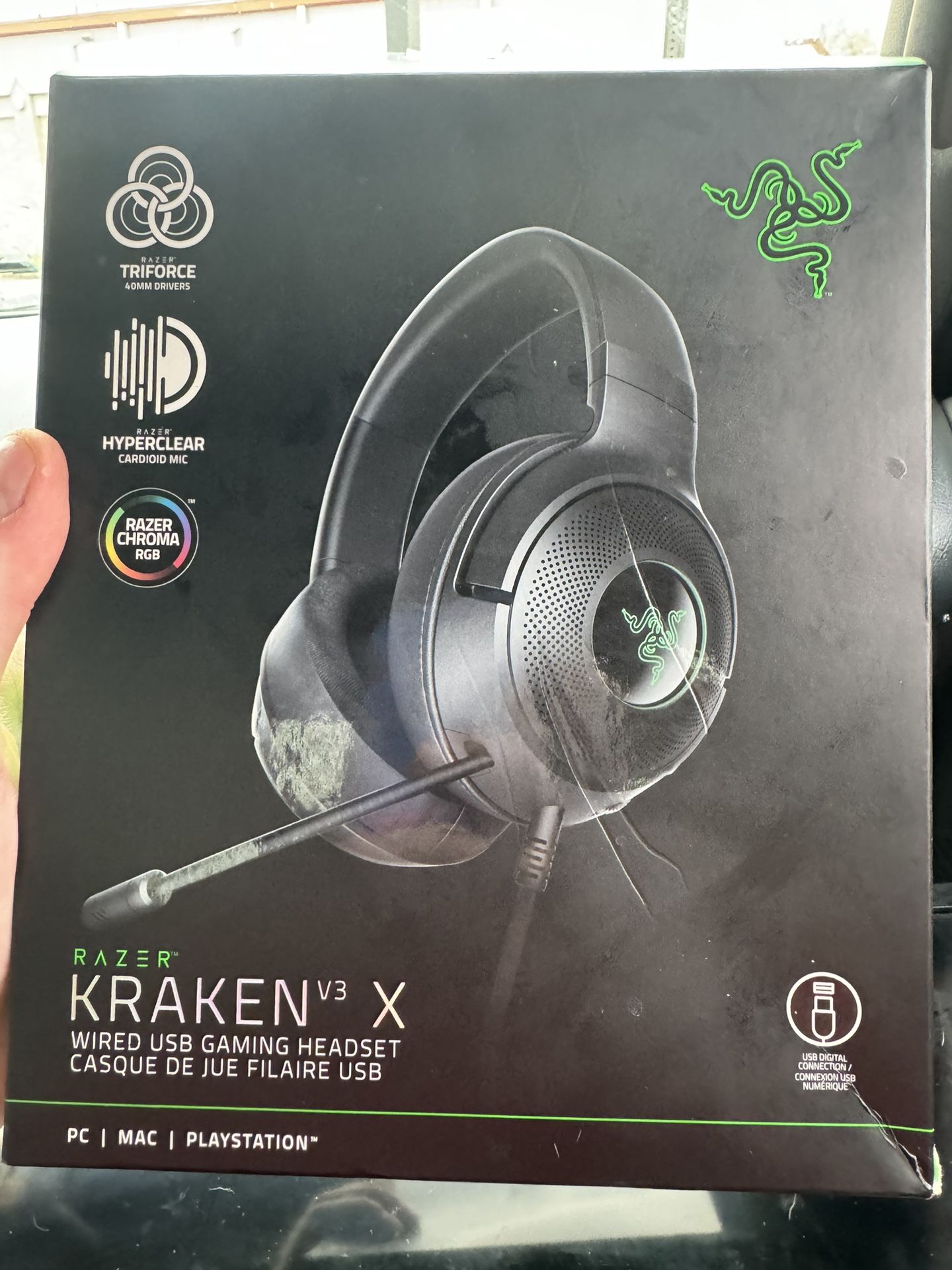 Never Used Razer Kraken V3 X Ps5/pc