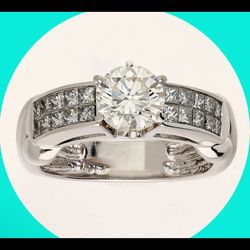14k White Gold Diamond Wedding Ring