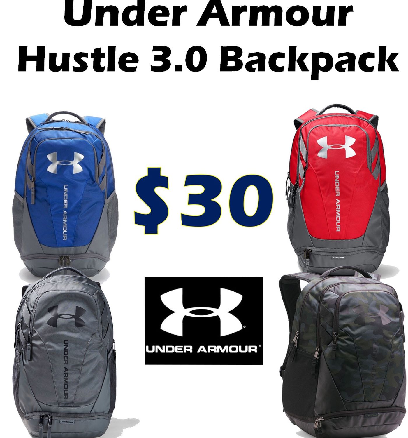 Under Armour Hustle 3.0 Backpack Sales