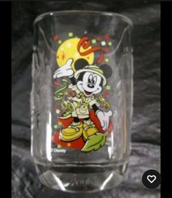 2000  WALT DISNEY  WORLD CELEBRATION COLLECTOR SERIES  SQUARE GLASS TUMBLER   #1