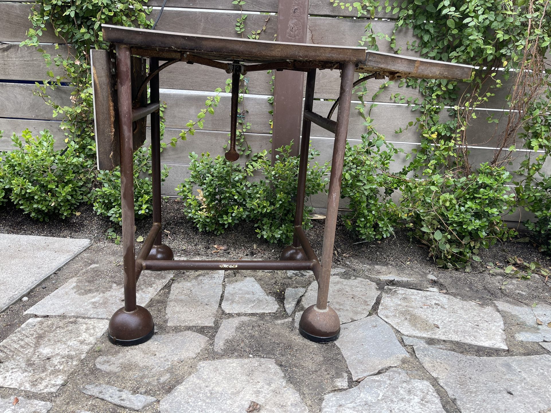 Vintage iron telephone stand base