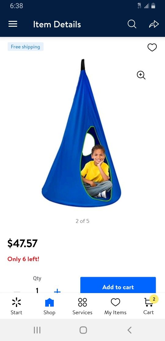 KIDS HANGING TENT (new, open Box)