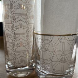 Gold Star Wars Glassware Set