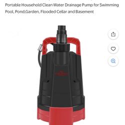 Submersible Water Pump, EXCITED WORK Utility 1HP 3430GPH Portable Household Clean Water Drainage Pump for Swimming Pool, Pond,Garden, Flooded Cellar a