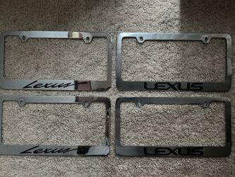 Lexus Stainless Steel License Plate Frames – Set of 4 – Excellent Condition