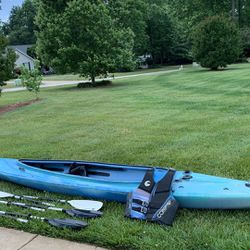 14.5 Ft Wilderness Systems Pamlico Tandem Kayak with Paddles and Life Vest